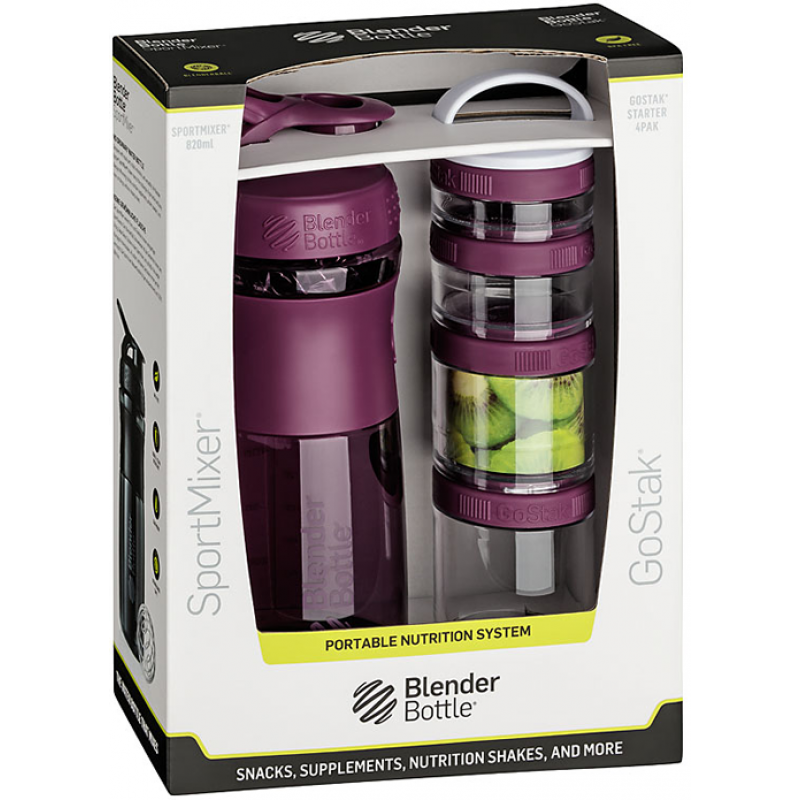 Blender Bottle Combo Pak Sportmixer Shaker and Gostak Starter 4Pak - Ploomi